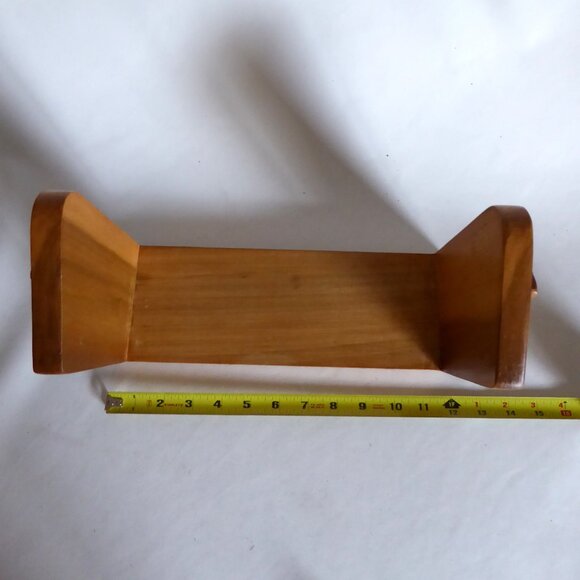 VINTAGE 12" COMEDY TRAGEDY MASK WOOD BOOKEND BOOK DVD CD ENTERTAINMENT HOLDER - Picture 9 of 10